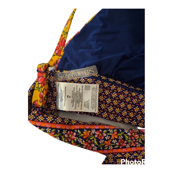 EUC 2-piece Skinny Dippers high waist bikini, XL, floral - Picture 5 of 5